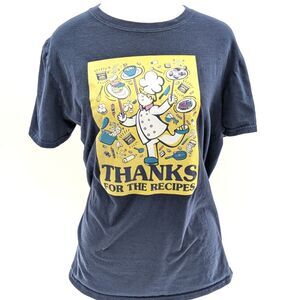 The Spamerican Tour Vintage 100% Cotton Navy Graphic Chef T-shirt Size Medium